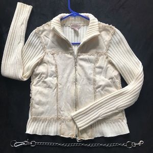 ⛓ {Slight Fuzzy Cream Jacket} ⛓